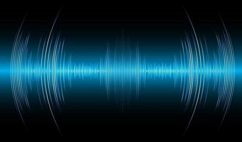 Sound waves oscillating dark light vector