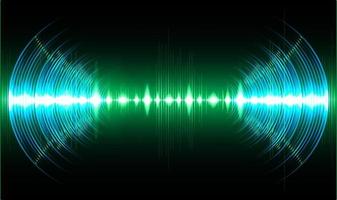 Sound waves oscillating dark light vector