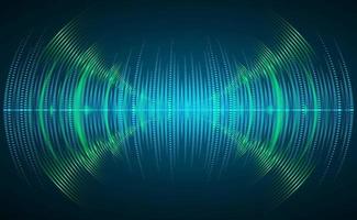 Sound waves oscillating dark light vector