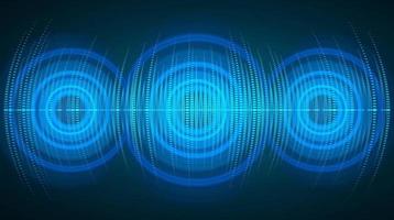 Sound waves oscillating dark light vector