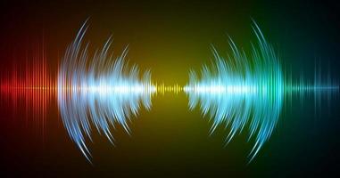 Sound waves oscillating dark light vector