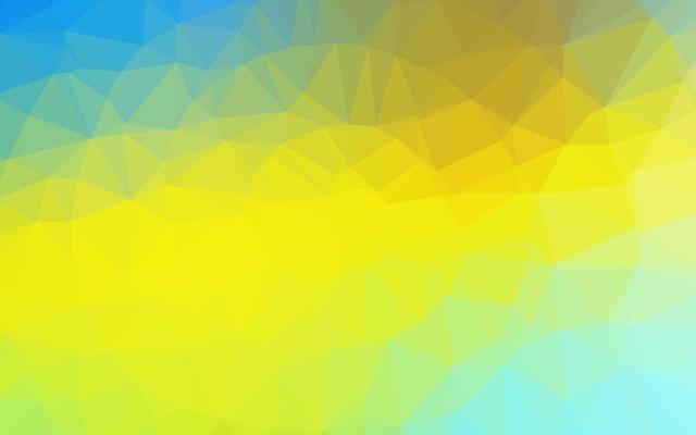 Light Blue, Yellow vector polygonal template.