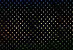 Dark multicolor, rainbow vector layout with elements of cards.
