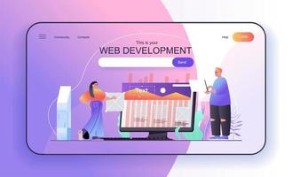 Web Development concept for landing page template vector