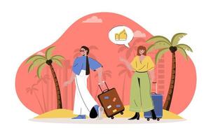 ilustración web de vacaciones de verano vector