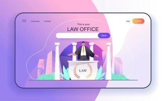 Law Office concept for landing page template vector