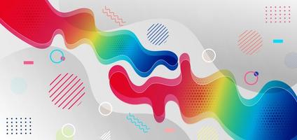 Modern background with fluid shape colorful white background vector