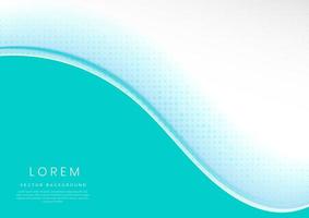 Abstract soft blue curved and wave background. vector