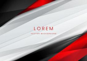 Template corporate banner concept red black grey and white background. vector