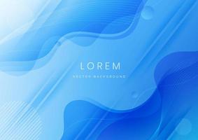 Abstract modern blue fluid shape background with copy space for text. vector