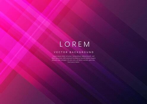 Abstract pink gradient geometric diagonal overlay layer background. vector