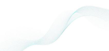 Abstract technology dots particles wave line on white background. vector