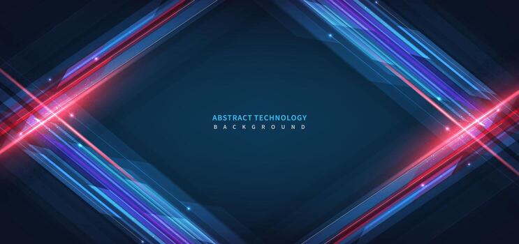 Abstract technology geometric speed line movement background vector