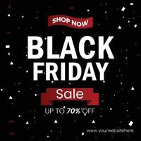 Black Friday Banner For Social Media Post vector