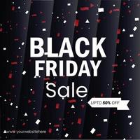 Abstract Black Friday Sale Layout Background. vector