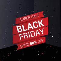 Black Friday Banner For Social Media Post vector