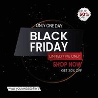 Black Friday Banner For Social Media Post vector