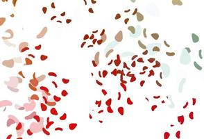 Light green, red vector template with memphis shapes.