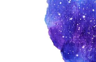 Watercolor night sky background with stars. vector