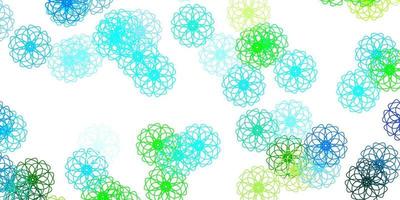 Light Blue, Green vector natural layout with flowers.