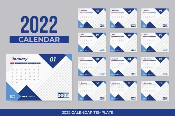 2022 desk calendar with frame