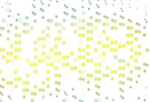 Light Green, Yellow vector texture with colored snowflakes.