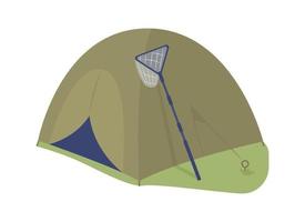 Camping tent semi flat color vector object