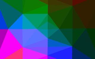 Dark Multicolor, Rainbow vector polygon abstract background.