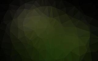 Dark Green vector shining triangular background.
