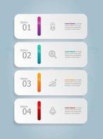 abstract tab bar vertical infographics presentation vector