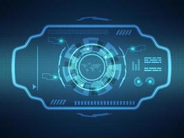 abstract futuristic hud display interface sci fi technology vector