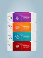 abstract tab bar vertical infographics presentation vector