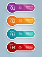 abstract tab bar vertical infographics presentation element template vector