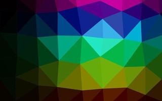 Dark Multicolor, Rainbow vector blurry triangle pattern.