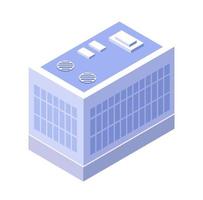 Single building Isometric 3D dimensional house vector