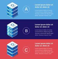 Ilustración 3d infografía de tecnología blockchain digital vector