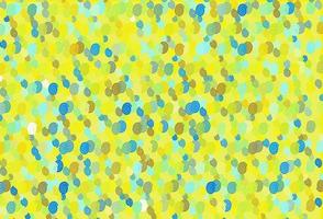 Light Blue, Yellow vector background with bent ribbons.