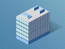 Single building Isometric 3D dimensional vector