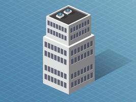 Single building Isometric 3D dimensional vector