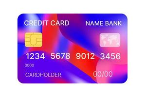 Credit cards multicolor template vector with abstract design