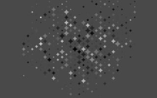 Patrón de vector gris plateado claro con estrellas navideñas.