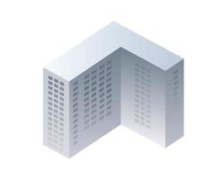 Isometric 3D dimensional skyscraper building of the modern vector