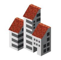 Isometric 3D dimensional skyscraper building of the modern vector