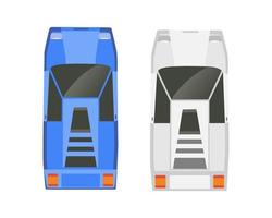 Top view of a set of city urban cars for design, presentation vector