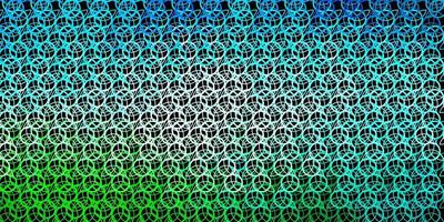 Dark Blue, Green vector template with esoteric signs.