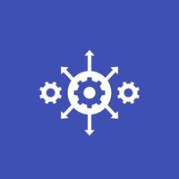 process automation icon with cogwheels vector