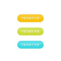 reserve buttons for web and apps, vector