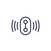 Sensor icon, line on white vector