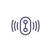 Sensor icon, line on white vector