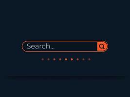 Search bar vector template for ui, minimalistic design